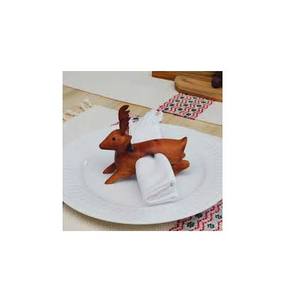 Rond de serviette en bois en forme d'animal Design solide Vaisselle de table Rond de serviette en vrac marron de haute qualité pour mariage - Product Image 1