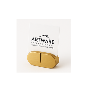 ที่ใส่บัตรโลหะทรงแคปซูลสีทองรูปไข่ทันสมัยช่องเสียบการ์ดธุรกิจตั้งโชว์สำหรับการต้อนรับในสำนักงาน - Product Image 1