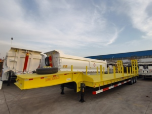 Semirremolque de Plataforma Baja RHINOX de 100 Toneladas, Cuatro Ejes de Hierro con Suspensión Cantilever, Dos Líneas 16*3*1.9m, China - Product Image 4