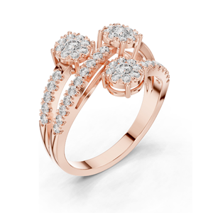 Bague en diamant de laboratoire 0,634 CT pour femme, clarté VVS-VS, couleur EF, or 18 carats, 14 carats, 10 carats et argent 925, options en moissanite - Product Image 4