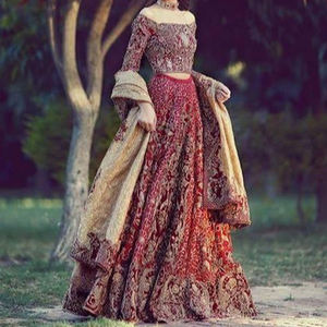 Cuentas de cristal adornadas con acetato Lehenga Choli para mujer, trabajo de piedra para fiestas de boda - Product Image 6