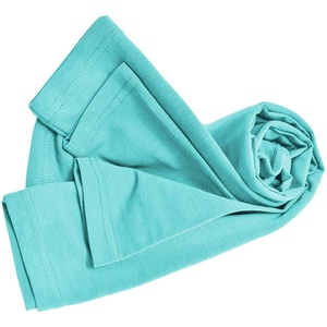 Unisex Turquoise Long Sleeve Cotton Canvas <b>Scrub</b> <b>Top</b> Knitted Medical Uniform Under Shirt for Hospital Use - Product Image 3