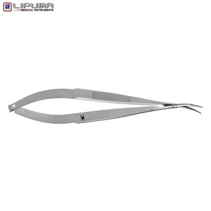 WESTCOTT, tijeras de microdisección de 5,25 pulgadas, cuchillas curvas quirúrgicas, puntas romas, mango plano, Manual, acero inoxidable, médico MOL - Product Image 3