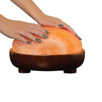 Sel himalayen rose pur à moitié pur masseur de désintoxication des pieds SPA naturel thérapie Doom produit de Massage lampe au sel à vendre