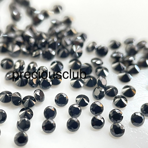 Moissanita de corte brillante redondo, VVS, puro, redondo, calidad AAA, negro, 1mm - Product Image 2