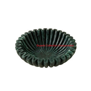 Cuenco para servir de mármol verde Natural hecho a mano, cuenco decorativo de piedra multiusos para frutas y aperitivos para decoración de mesa de comedor y hogar - Product Image 3