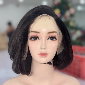 La mejor calidad Super Bone Straight Color natural Frontal Bob con precio al por mayor de cabello humano real cabello vietnamita - Product Image 1