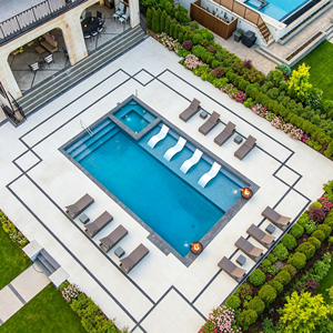 สระว่ายน้ำไฟเบอร์กลาสสี่เหลี่ยมขนาดใหญ่16X32ดีไซน์ใหม่สำหรับบ้านพร้อมดีไซน์โมเสกสำหรับใช้หลายครอบครัว - Product Image 6