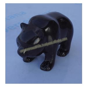 Statue d'ours en métal simple et créative Sculpture d'ours figurine d'armoire de salon décorations pour la maison ornements cadeaux - Product Image 2