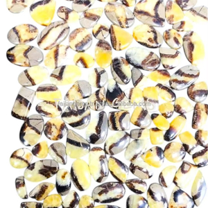 Cabochon de pierres précieuses en vrac Septarian noir jaune naturel poli en forme de mélange certifié fabrication de bijoux toutes tailles - Product Image 1