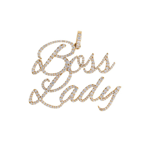 Pendentif en argent sterling 925 plaqué or 14 carats avec moissanite, personnalisé avec le nom de la femme, style hip-hop, bijoux fins, cadeau pour femme - Product Image 3