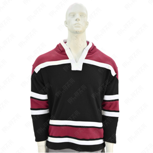 Sweat à capuche personnalisé avec logo Hockey Lace |   Pull en coton lourd 400 GSM |   Sweat-shirt de style streetwear professionnel pour le skate, vente en gros - Product Image 1