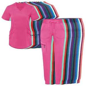 <b>Top</b> Selling Cotton Polyester Blend Short Sleeve Women's Women V-neck Collar <b>Scrub</b> Hospital Medical Nursing Suit Uniforms <b>Scrub</b> - Product Image 6