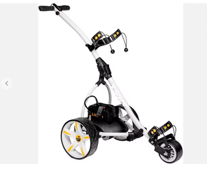 Carrito de golf eléctrico original BRAND NEW 2022 Bat Caddy X3R con batería de litio de 20Ah, control remoto y color plateado. - Product Image 2
