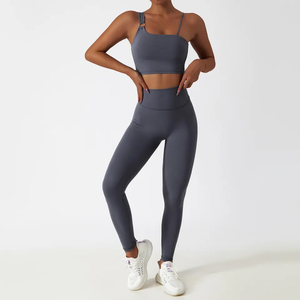 Survêtement imprimé personnalisé pour femmes Yoga ensemble entraînement Fitness vêtements Gym mince course Leggings hauts ensemble femmes Sport costume - Product Image 3