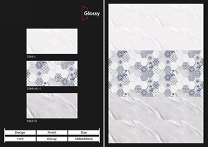 กระเบื้องปูพื้นแบบดิจิตอลคุณภาพดีสไตล์โมเดิร์นสำหรับห้องน้ำและห้องนั่งเล่นกระเบื้องบุผนังเซรามิกขนาด300X600มม. - Product Image 2