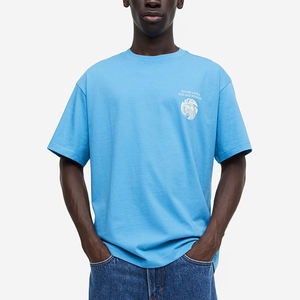 Camisa de manga corta informal de alta calidad 100% algodón y poliéster Color sólido impresión personalizada al por mayor - Product Image 1