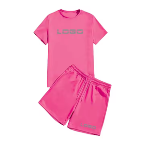 Conjuntos cortos de verano personalizados para hombre Camisa y pantalones cortos estampados de material de poliéster de algodón de secado rápido transpirable OEM disponible - Product Image 5