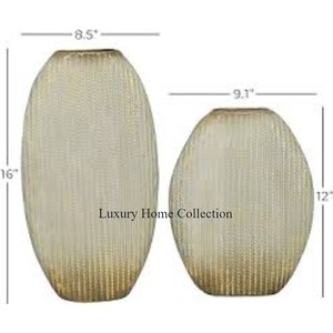 Ensemble élégant de 2 jardinières de vases à fleurs décoratives de couleur personnalisée fournisseur indien pour les occasions de mariage - Product Image 1