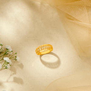 Anillo de Piedras Preciosas Vintage Chapado en Rodio y Platino para Mujer - Product Image 1