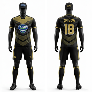 Uniforme de Fútbol para Hombre de Poliéster Transpirable Premium de 160 GSM, Diseño de Paneles Diagonales en Azul Marino, Naranja y Blanco, Logotipo Personalizado por Sublimación - Product Image 3