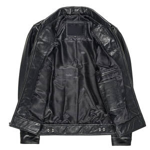 Veste en cuir pour homme à col rabattu pour usage extérieur, veste en cuir pour homme, veste en cuir grande taille - Product Image 6