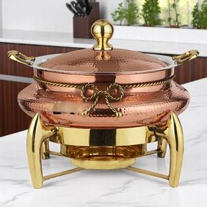 Bandeja de calentamiento de alimentos de acero inoxidable a gas, plato de frotamiento de 4L/8L para barbacoa, Camping, hoteles y restaurantes - Product Image 3