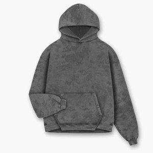 Sweat-shirt à capuche décontracté pour homme, hiver, avec broderie et finition délavée - Vêtements de sport tendance 2024 - Product Image 1