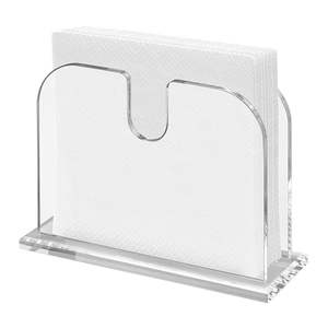 Porte-serviettes moderne en acrylique avec base en bois, pratique et décoratif pour les tables et les rassemblements à domicile, décoration en provenance d'Inde - Product Image 2