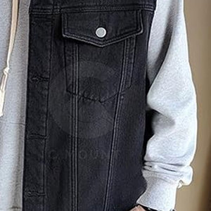 Turn Down Collar Hombres Jeans Chaleco Tallas grandes Jeans Chaleco Transpirable 100% Algodón Uso al aire libre Hombres Jeans Chaleco - Product Image 6