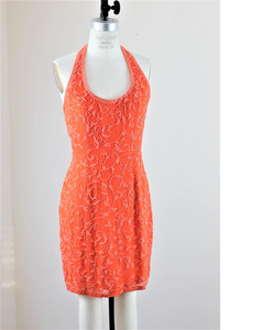 Robe de soirée courte sans manches avec broderie de paillettes bon prix pour les fêtes en club ou les occasions spéciales - Product Image 1