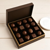 Caja de chocolate personalizada superventas con impresión de logotipo para productos de dulces y postres de embalaje de regalo
