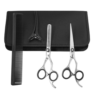 Ciseaux de barbier professionnels en acier inoxydable à manche en céramique, 32 dents, légers, pour effiler et couper les cheveux – Vente chaude - Product Image 2