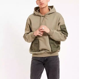 Vente en gros OEM – Sweats à capuche et pulls personnalisés avec logo brodé pour hommes – Doublure en laine/nylon, hiver, écologiques - Product Image 2