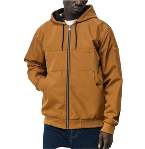 Veste de travail d'hiver de haute qualité OEM, grande taille, veste en jean personnalisée pour hommes, veste de travail respirante en toile avec capuche pour hommes - Product Image 1
