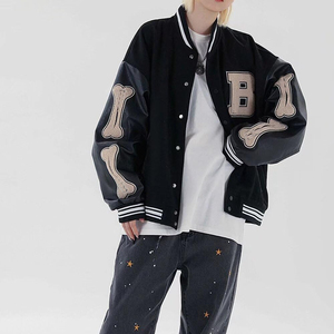 Vestes de sport streetwear simples, vestes de sport à lettres, vestes de sport blanches, vêtements décontractés pour hommes - Product Image 3