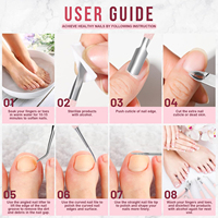 Kit d'élimination des ongles incarnés en acier inoxydable professionnel avec coupe-ongles à large ouverture et pince à cuticules pour bébés