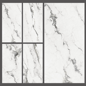 Azulejos de porcelana Statuario Premium de 60x120 cm, acabado brillante, diseño italiano de lujo con aspecto de mármol blanco para uso en exteriores y villas - Product Image 5