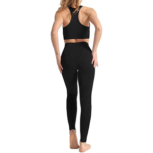 Premium High-Waist Seamless Yoga Set Women Gym <b>Leggings</b> & <b>Crop</b> Top Moisture-Wicking Quick-Dry Activewear - Product Image 2