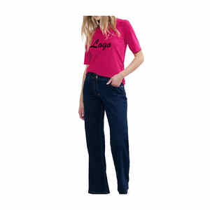 Camiseta de mujer Multicolor Lisa personalizada de alta calidad, camiseta de calle para mujer, Camiseta de algodón 100% para mujer, camiseta transpirable de exportación - Product Image 4