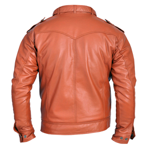 Chaqueta Bomber Vintage de Cuero Genuino con Camuflaje, Hecha a Mano, Unisex, Abrigo de Invierno Impermeable y Cortavientos con Cierre de Cremallera, Estilo Casual - Product Image 3