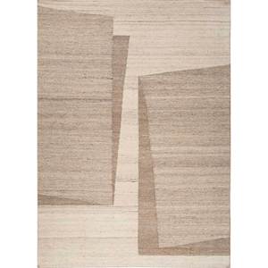 พรมทอมือ Abrash Ivory Flat Weaves ทำจากขนสัตว์และวิสโคส รุ่น ADWV-31 รูปทรงสี่เหลี่ยมผืนผ้า สำหรับห้องโถงและห้องนอน/ข้างเตียง ลายพรมแบบนามธรรม - Product Image 1