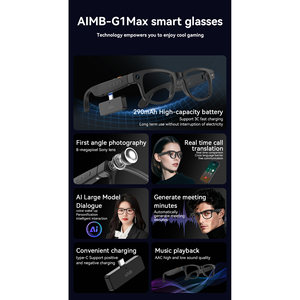 Lunettes intelligentes Ains Gina Ai avec enregistrement vidéo 8Mp 1080P, double caméra et commande vocale pour un usage quotidien - Product Image 3