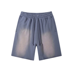 Unisex Acid Wash <b>Shorts</b> Custom Mid Waist Casual Solid Pattern Vintage wholesale wear Cotton Sun Fade <b>Short</b>-5 Inches for <b>Mens</b> - Product Image 4