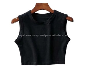 Summer Vintage White Crop Tops pour femmes Débardeur en tricot avec décoration en dentelle Punk Sexy Streetwear Short Sleeveless T-Shirts - Product Image 3