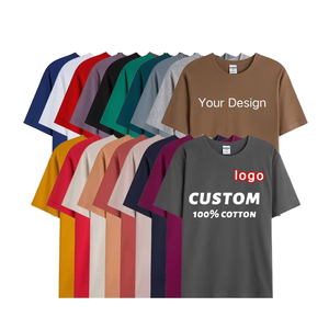 Custom Manufacturers' Oversized Heavyweight O-Neck Men's T-Shirts 100% Cotton Printed Logo Graphic - Product Image 1