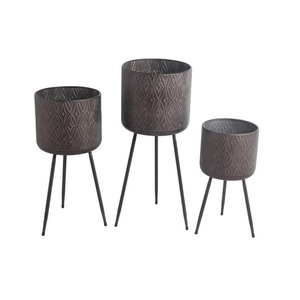 Modern Silver Polished Big Flower <b>Planters</b> Handmade Galvanized <b>Planter</b> with stand Garden Supplies Garden Home Decor - Product Image 2