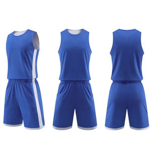 Ensemble d'uniformes de basketball unisexes grande taille sans manches, réversibles, style hip-hop, respirants, séchage rapide, 100 % polyester, vêtements de sport - Product Image 6