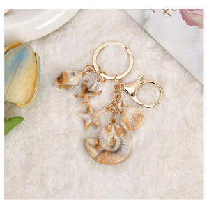 Seashell <b>Keychain</b> Fashion Acrylic Conch Shell Charm Coastal Gift For Couples Backpack Purse Hanging Decor Seashell <b>Keychain</b> - Product Image 2