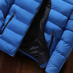 Manteau Oversize en duvet pour homme, veste coupe-vent à fermeture éclair, gilet chaud et épais, col montant, vêtements d'extérieur, hiver 2021 - Product Image 5